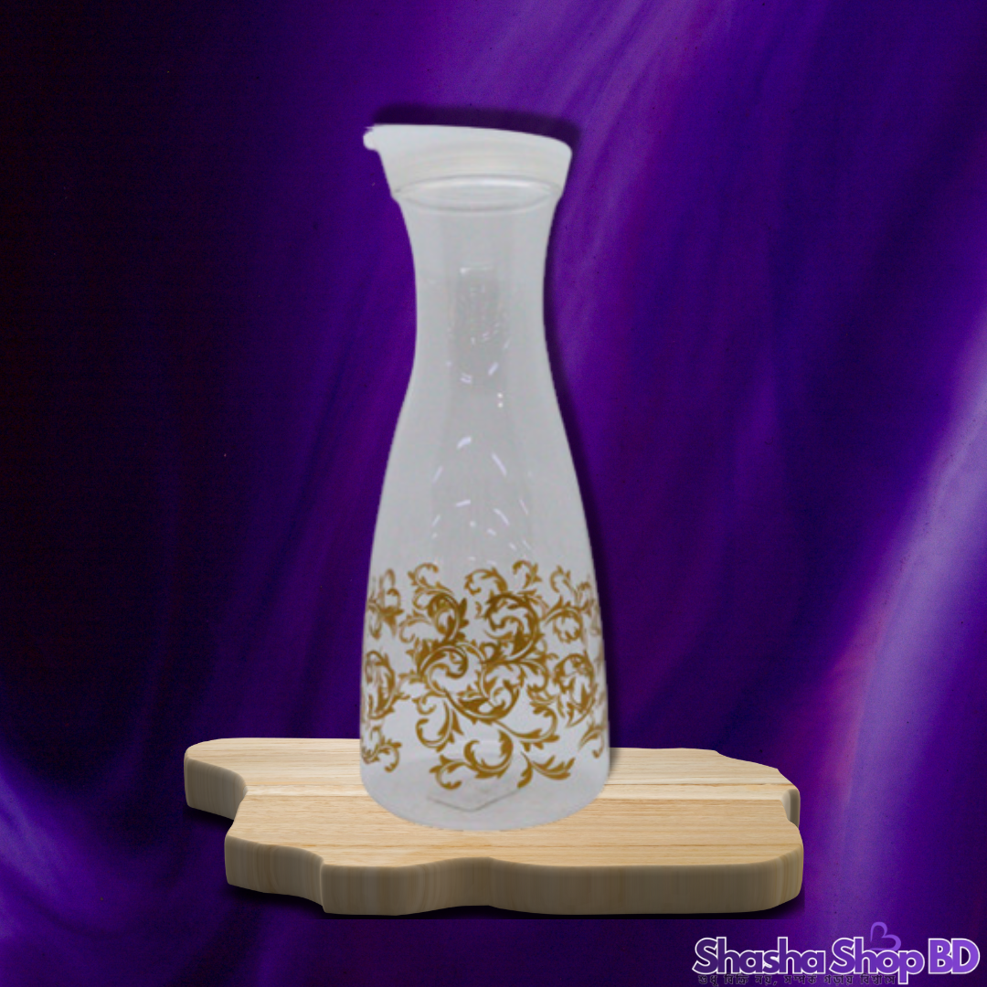 🍶 Loocl Premium Golden Pattern Juice Bottle - Model: AC29081 (Elegant Hydration, Royal Style – আপনার ডাইনিং টেবিলে নিয়ে আসুন সোনালী আভিজাত্যের ছোঁয়া!)