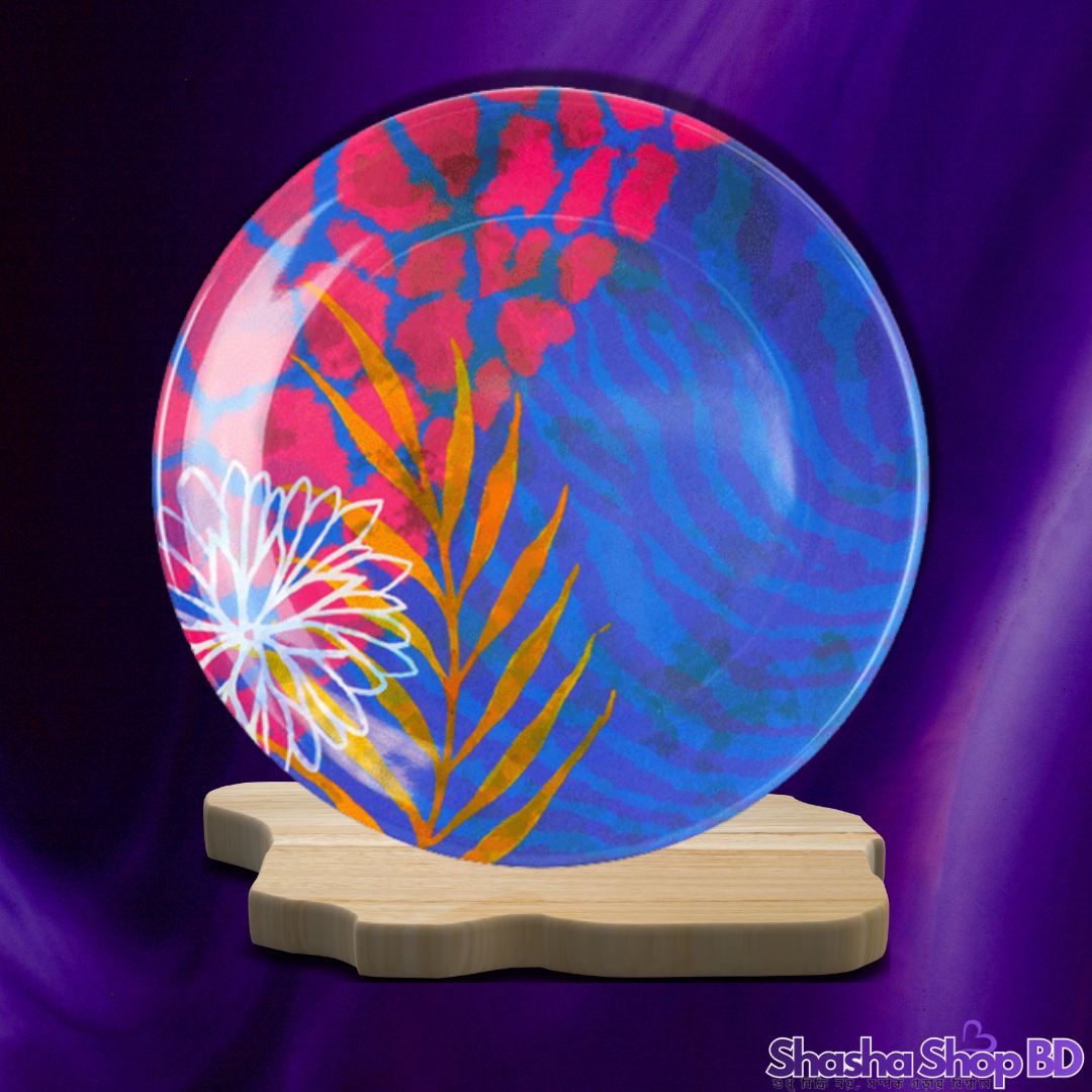 🍽️ Gibson Home Psycho Tropical Dessert Plate Set (4 Pcs) - 9 Inch (Vibrant Dining, Tropical Vibes – আপনার ডাইনিং টেবিলে নিয়ে আসুন রঙের উৎসব!)