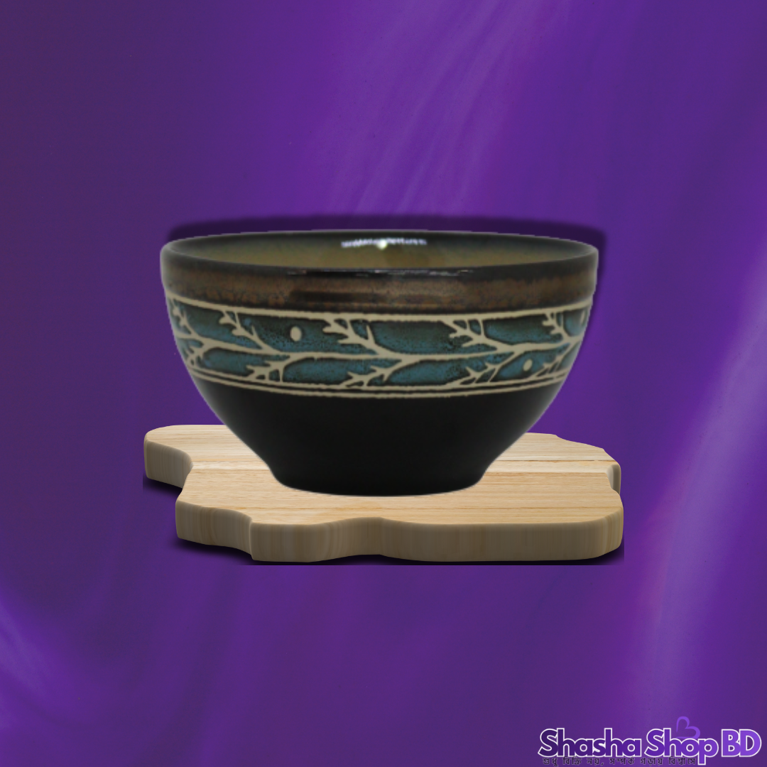 CC Premium Artistic Ceramic Bowl - 4.8 Inch (1 Pcs) (Elegant Dining, Rustic Charm – আপনার ডাইনিং টেবিলে নিয়ে আসুন শৈল্পিক আভিজাত্য!)