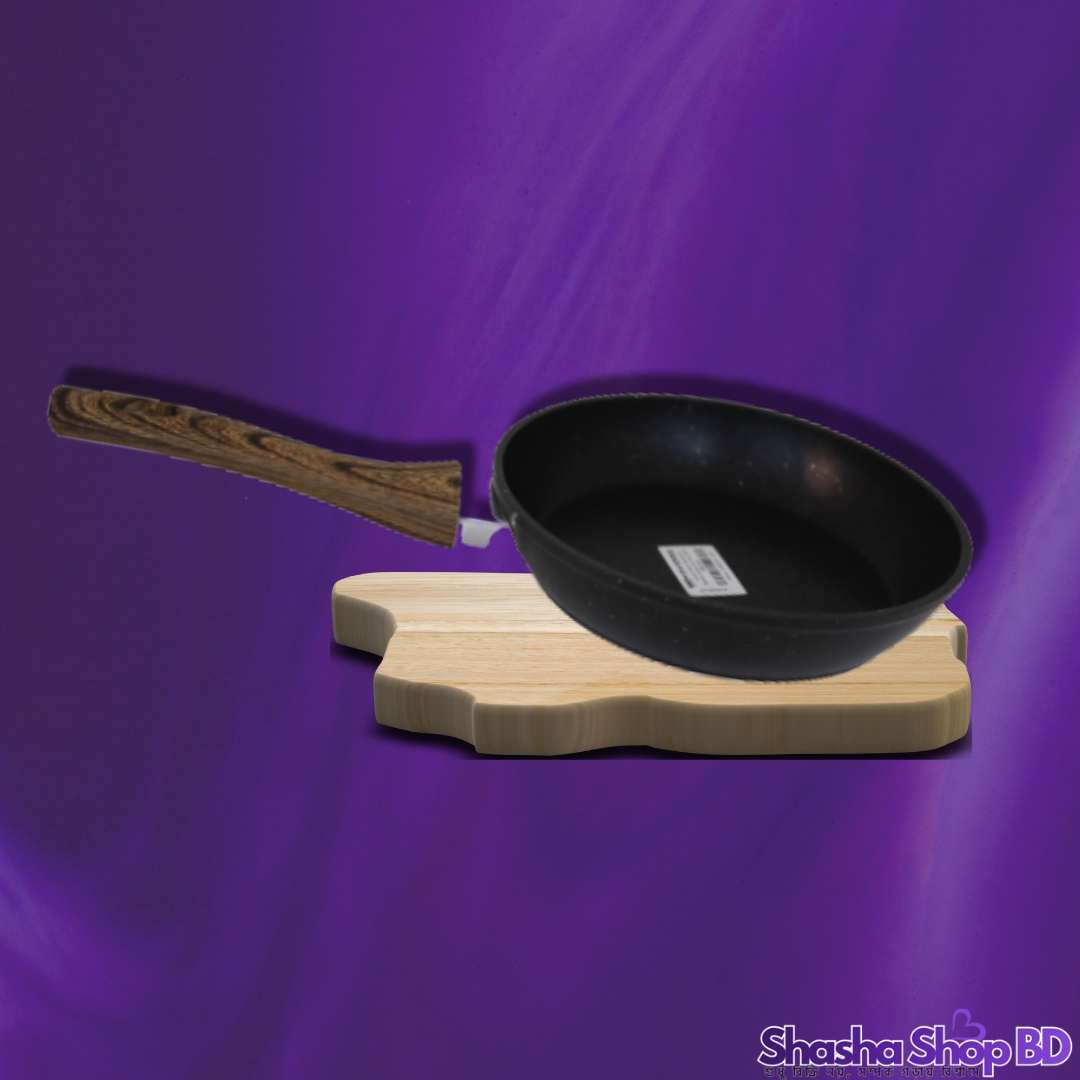 🍳 Luxury Point Aluminum Marble Forged Fry Pan - 18 cm (WX1018) (Compact Efficiency, Healthy Cooking – আপনার রান্নাঘরের ছোটখাটো রান্নার জন্য সেরা সঙ্গী!)