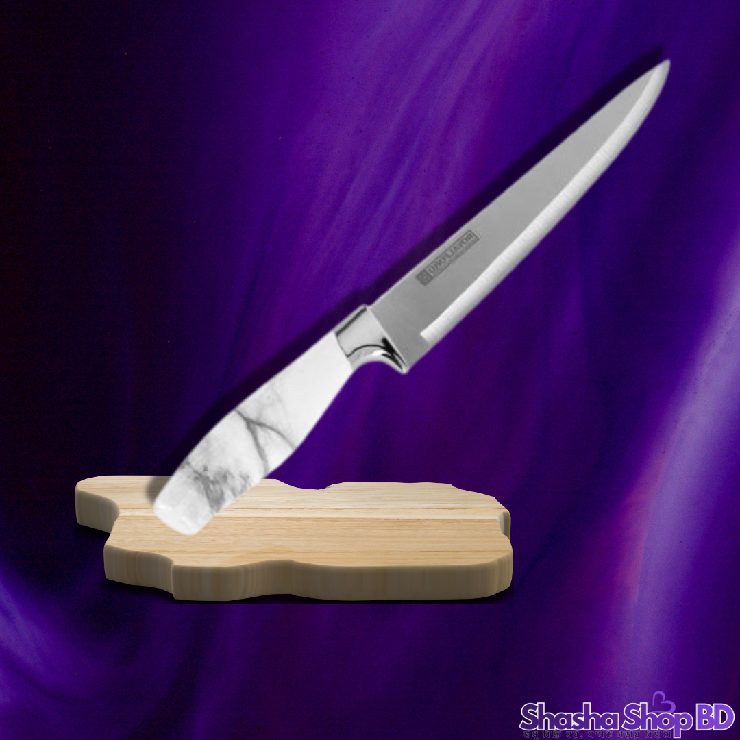 🔪 Royalford Marble Designed Slicer Knife - 8 Inches (Model: RF9533) (Precision Cutting, Elegant Grip – আপনার কিচেনের কাটাকাটিকে করুন আরও সহজ ও শৈল্পিক!)