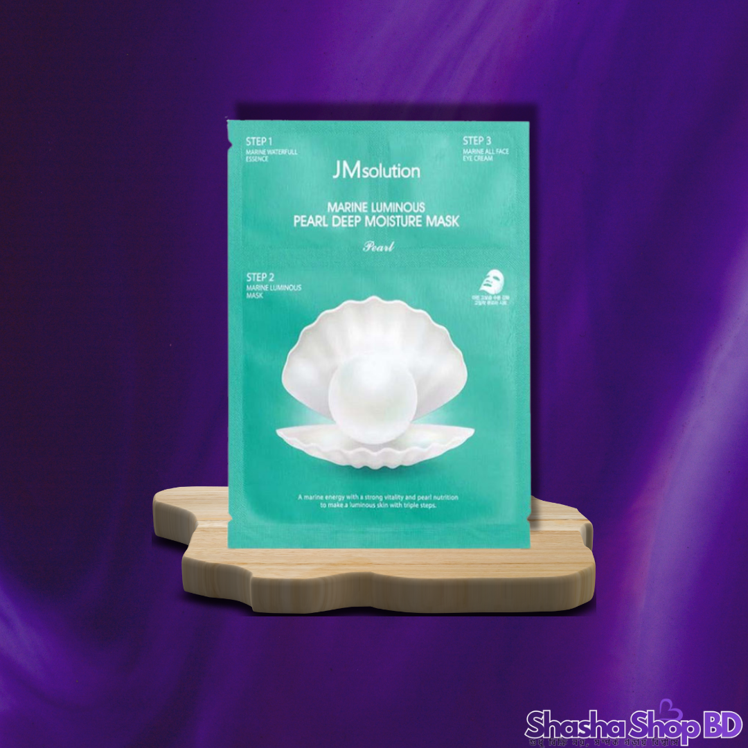 JMsolution Marine Luminous Pearl Deep Moisture Mask - 27 ml (3-Step Marine Care, Radiant Pearl Glow – আপনার ত্বকে নিয়ে আসুন সমুদ্রের গভীরে লুকিয়ে থাকা প্রাকৃতিক আভা!)