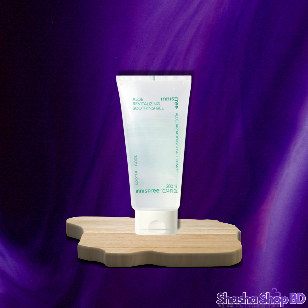 Innisfree Aloe Revitalizing Soothing Gel - 300 ml (Jeju Aloe Vitality, Deep Recovery – জেজু দ্বীপের বিশুদ্ধ অ্যালোভেরায় ত্বকে ফিরিয়ে আনুন সজীবতা!)