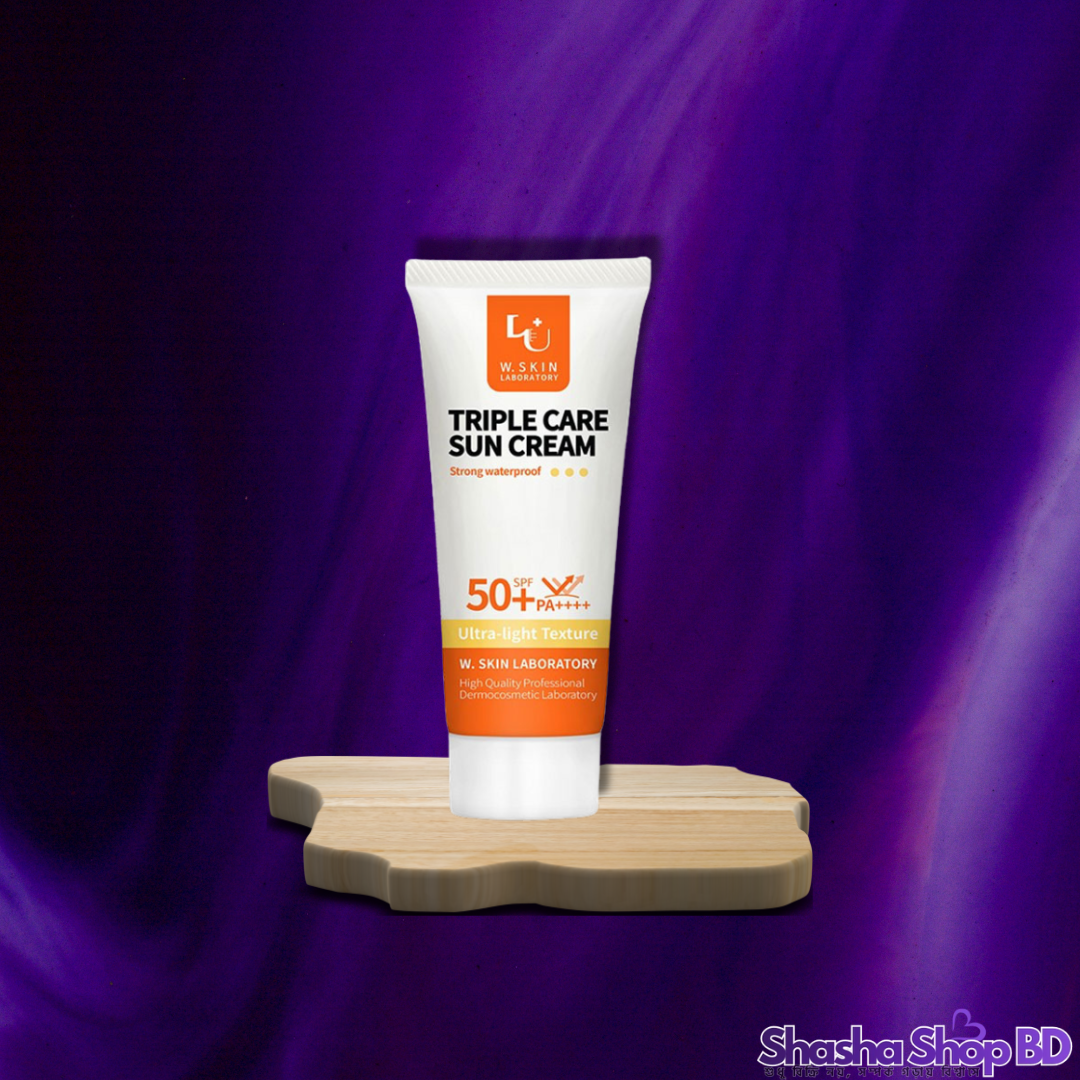 ☀️ W.Skin Laboratory Triple Care Sun Cream - 60g (Sun Protection + Whitening + Anti-Wrinkle – একই সাথে সুরক্ষা, উজ্জ্বলতা এবং বলিরেখা রোধ!)