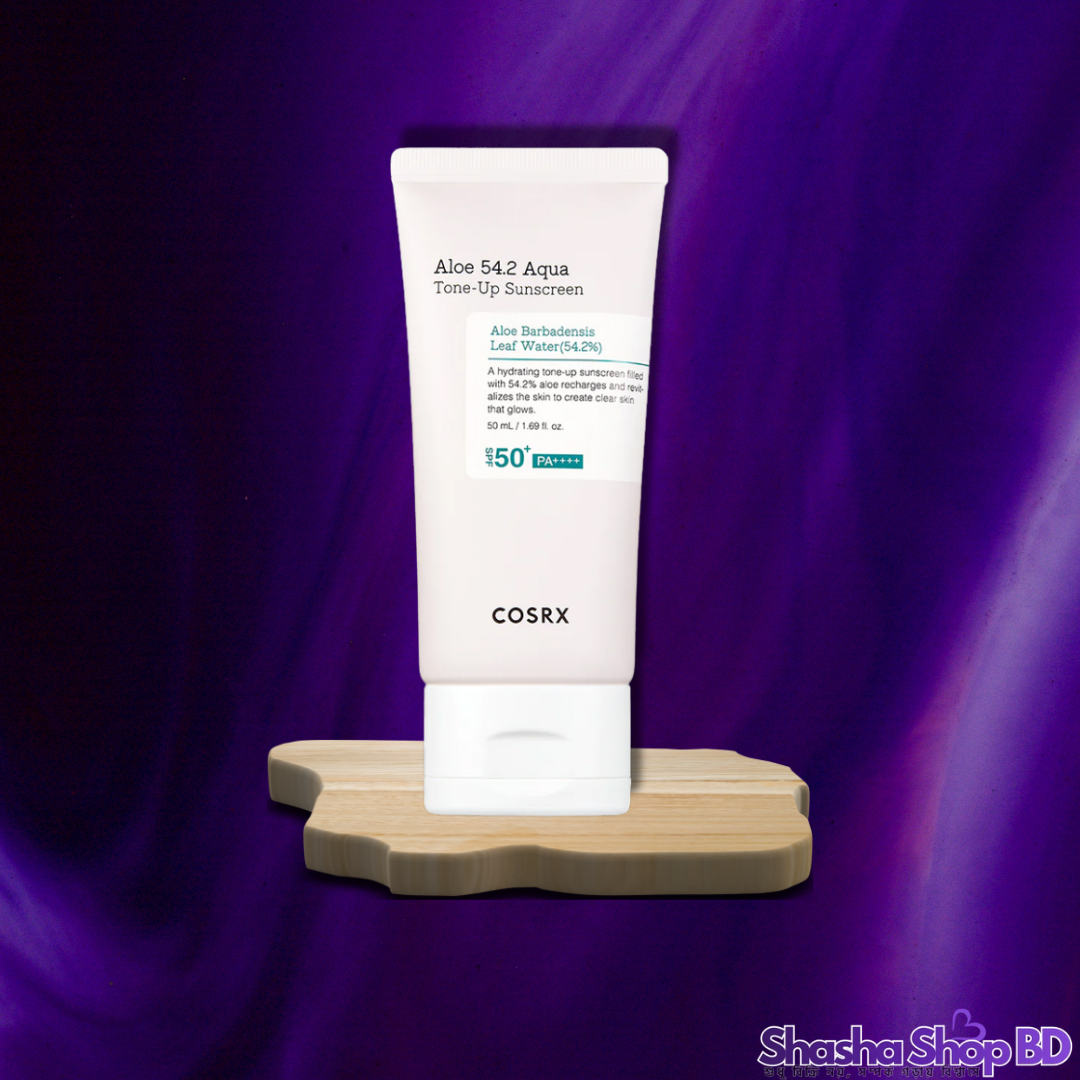 COSRX Aloe 54.2 Aqua Tone-Up Sunscreen - 50 ml (Infinite Hydration + Rosy Tone-Up + Soothing Care – অ্যালোভেরার প্রশান্তি আর গ্লোয়িং ফিনিশ এখন একসাথেই!)