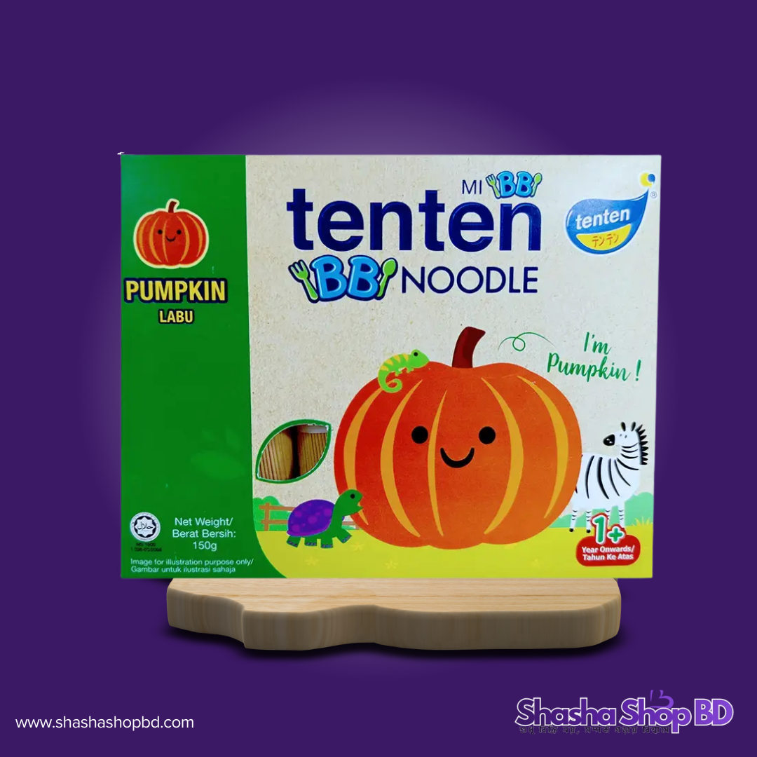 🍜 Tenten Baby Pumpkin Noodle (150g) (Healthy, Tasty & Halal – মিষ্টি কুমড়ার পুষ্টিতে আপনার সোনামণির প্রিয় নাস্তা!)