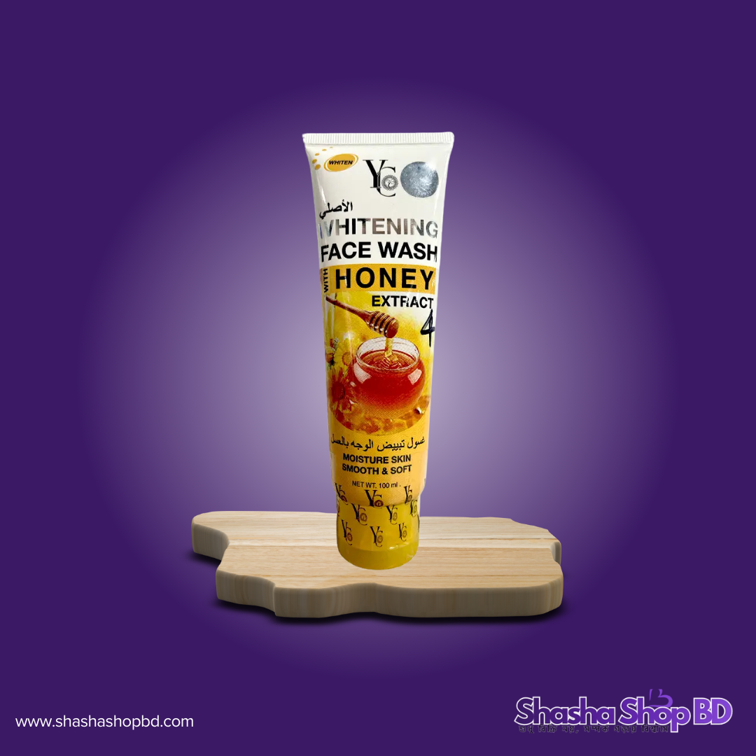 YC Whitening Face Wash with Honey Extract - 100ml (Moisture Skin, Smooth & Soft – মধুর প্রাকৃতিক পুষ্টিতে পান উজ্জ্বল এবং কোমল ত্বক!)