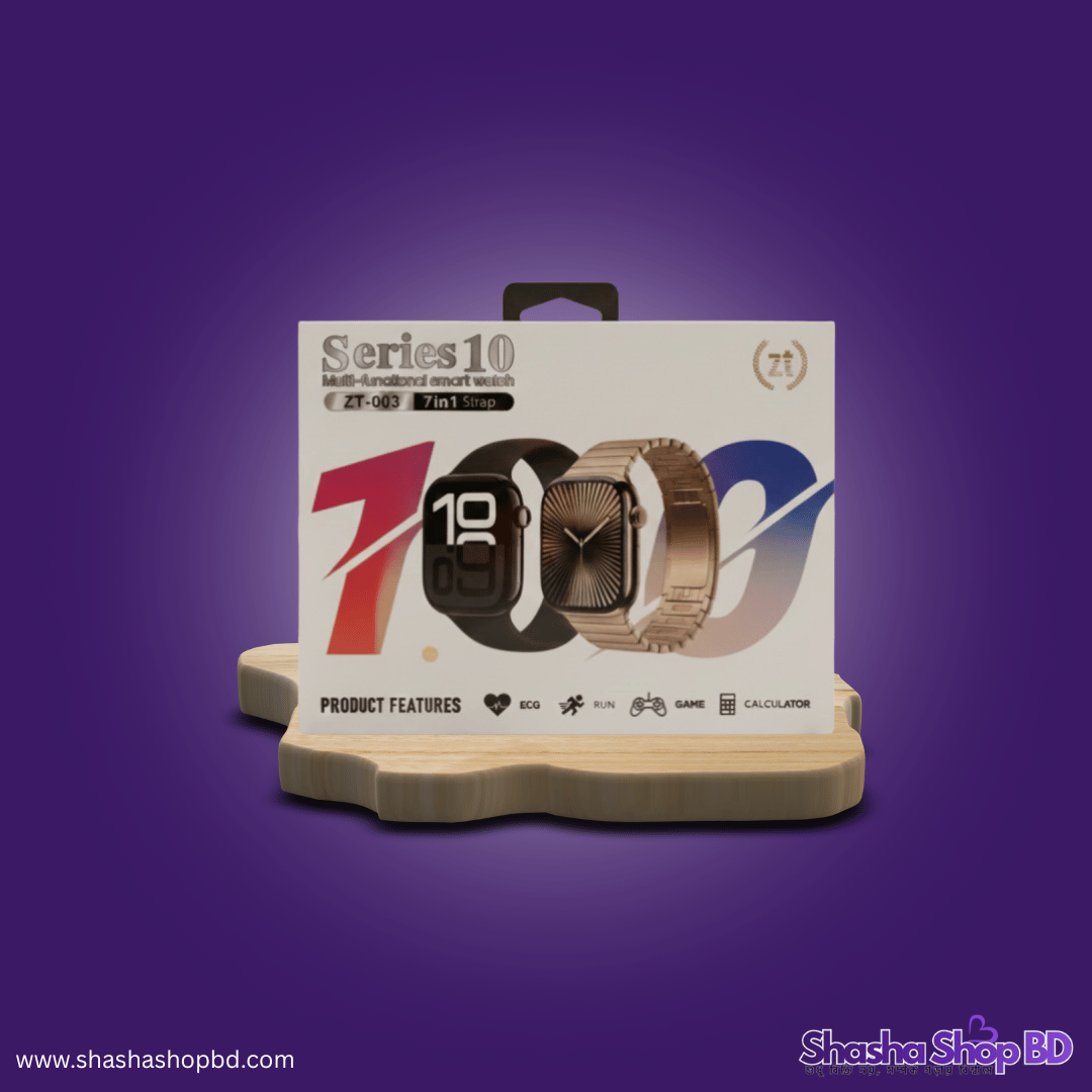 ⌚ Series 10 Smartwatch ZT-003 (7 in 1 Strap) (Unlimited Style in One Box – এক ঘড়িতে ৭টি ভিন্ন লুকের অসাধারণ সুযোগ!)