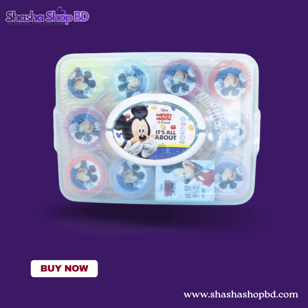 Disney Mickey Mouse Clay Square Box (36 pcs) - E0112M | Shasha Shop BD