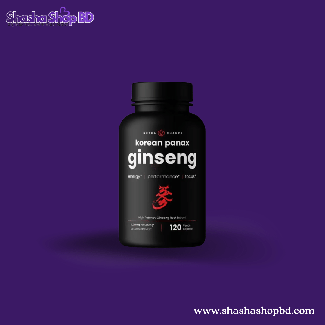 NutraChamps Korean Red Panax Ginseng (120 Capsules) | Shasha Shop BD
