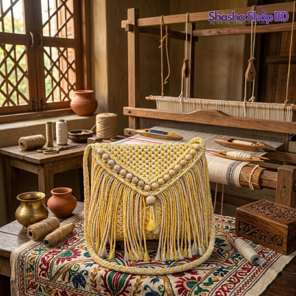 Premium Handcrafted Colorful Macramé Boho Bag | Shasha Shop