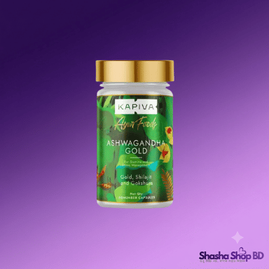 Kapiva Ayur Foods Ashwagandha Gold with Gold, Shilajit & Gokshura (60 Capsules)
