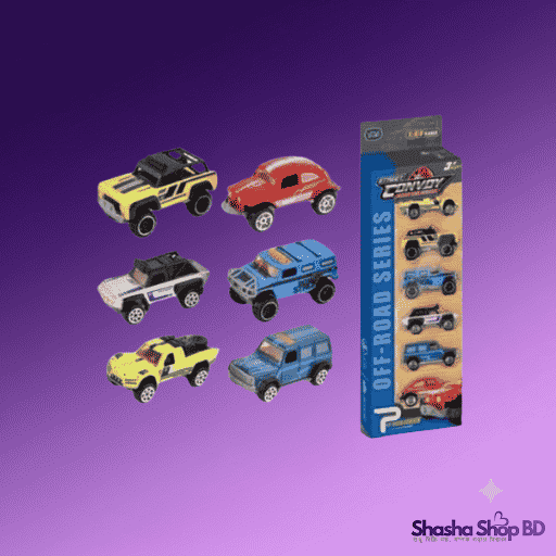 Kids Street Convoy Toy Set Premium Mini Cars 6 PCS | Toy Cars Bangladesh | Shasha Shop BD