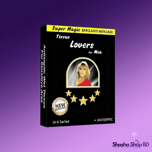 Magic Tissue Lovers for Men - Delay Wipes for Longer Sex (6 Sachets) | Shasha Shop BD