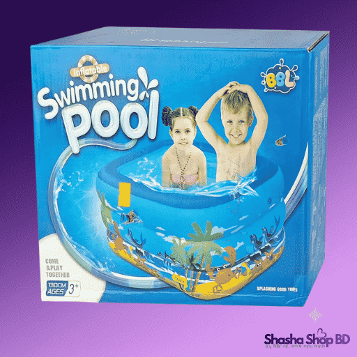 Inflatable Swimming Pool Set with Electric Pumper 130cm - Ages 3+ | Shasha Shop BD