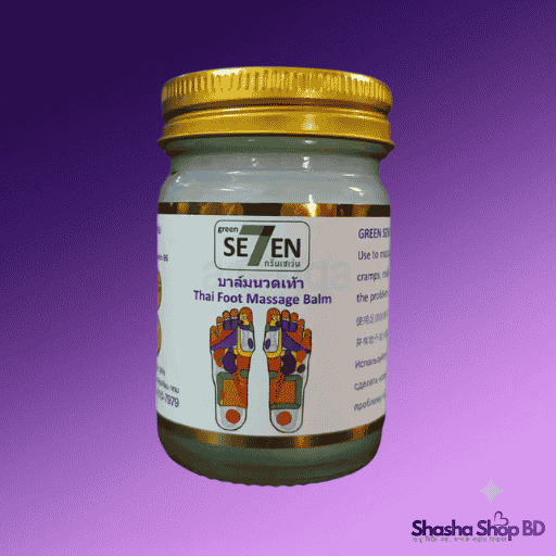 Green Seven Thai Foot Massage Balm 50g - White | Shasha Shop BD