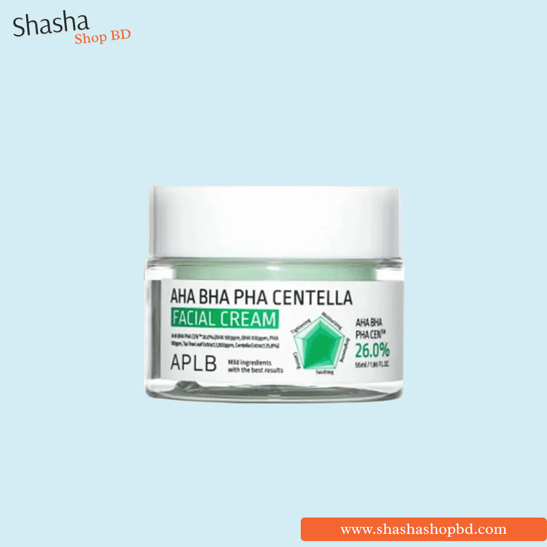 APLB AHA BHA PHA Centella Facial Cream 55ml | Shasha Shop BD