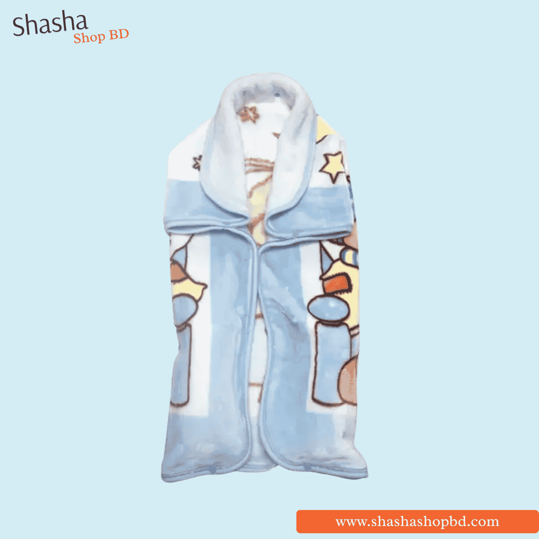 Baby Sleep Sack - Cartoon Printed (Sky Blue Colour) 02 | Shasha Shop BD
