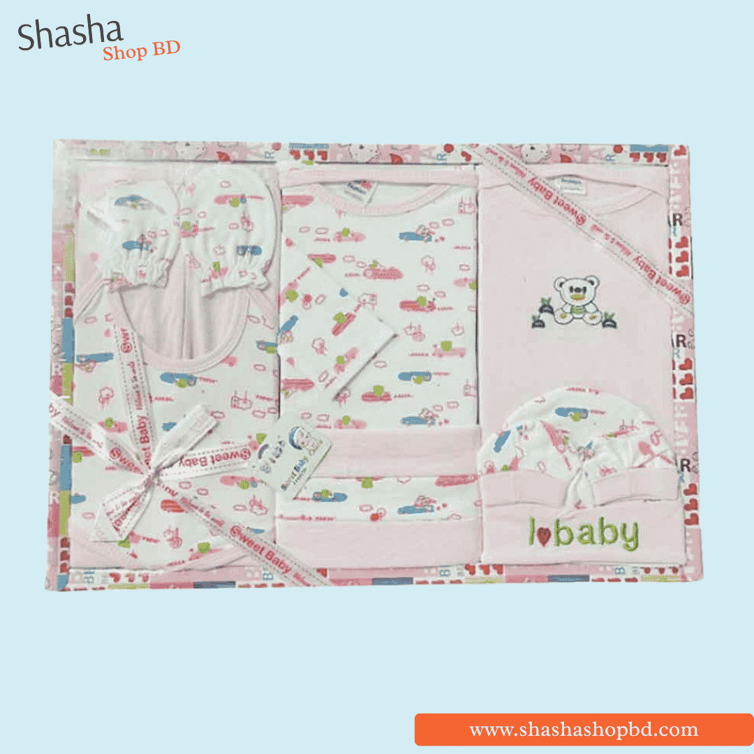 Sweet Baby Fashion 10pcs Newborn Gift Set (Pink) | Shasha Shop BD