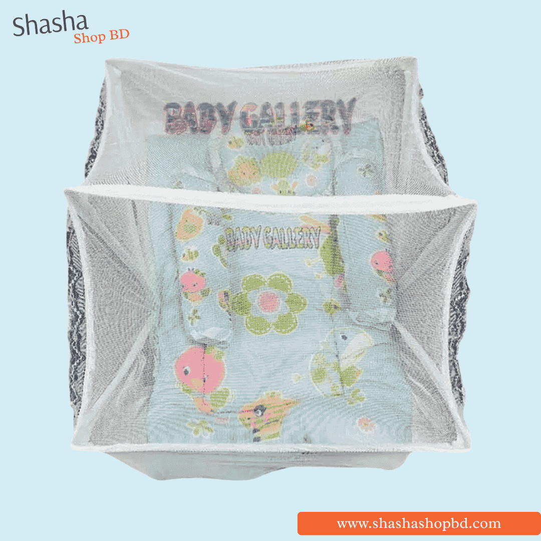 Well Come Baby Bedding Set with Mosquito Net (Cartoon Printed) | Shasha Shop BD