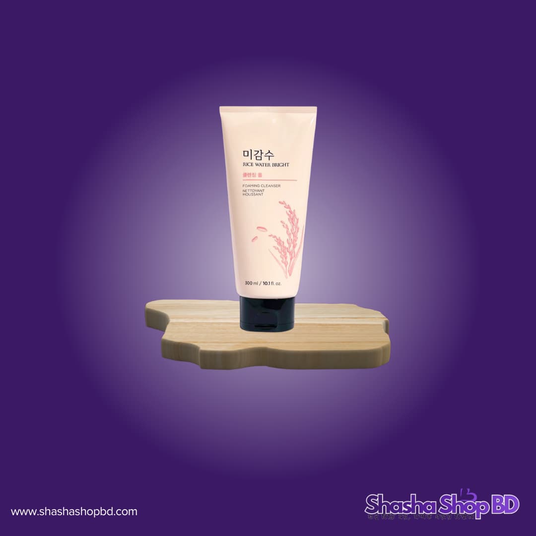 The Face Shop Rice Water Bright Foaming Cleanser -300ml | Shasha Shop BD