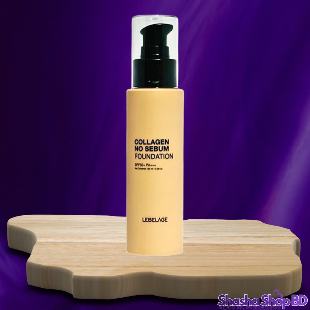 Lebelage Collagen No Sebum Foundation (Shade 21), 100ml | Shasha Shop BD