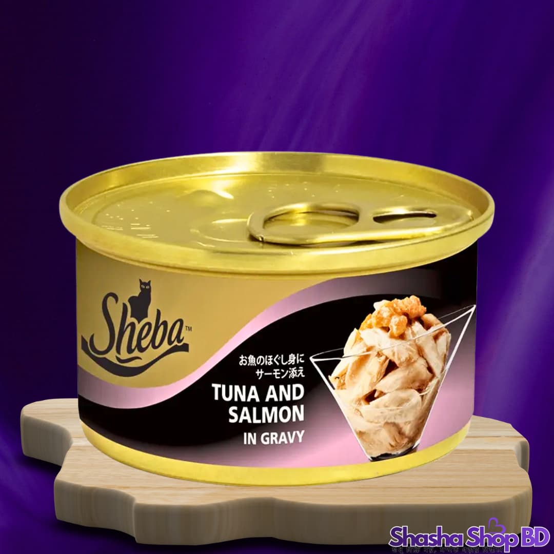 Sheba Tuna and Salmon in Gravy, 85g | Shasha Shop BD