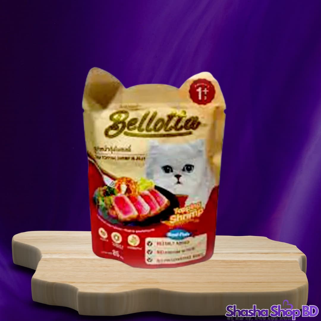 🐱 Bellotta Tuna Topping Shrimp in Jelly, 85g | Shasha Shop BD