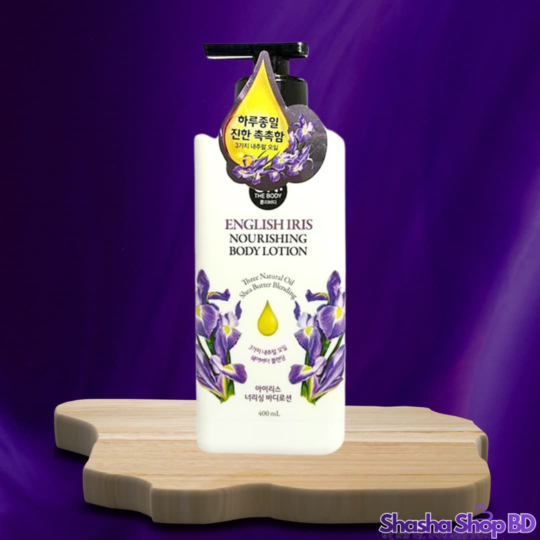 💜 On the body English Iris Nourishing Body Lotion 400ml(Original)| Shasha Shop BD
