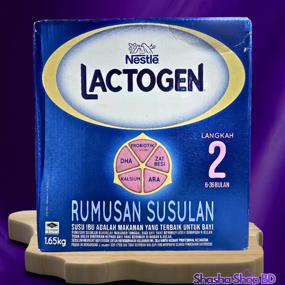🍼 Nestle Lactogen 2 Baby Milk Follow-up Formula – (6 Months to 3 Years) – 1.65kg | Shasha Shop BD
