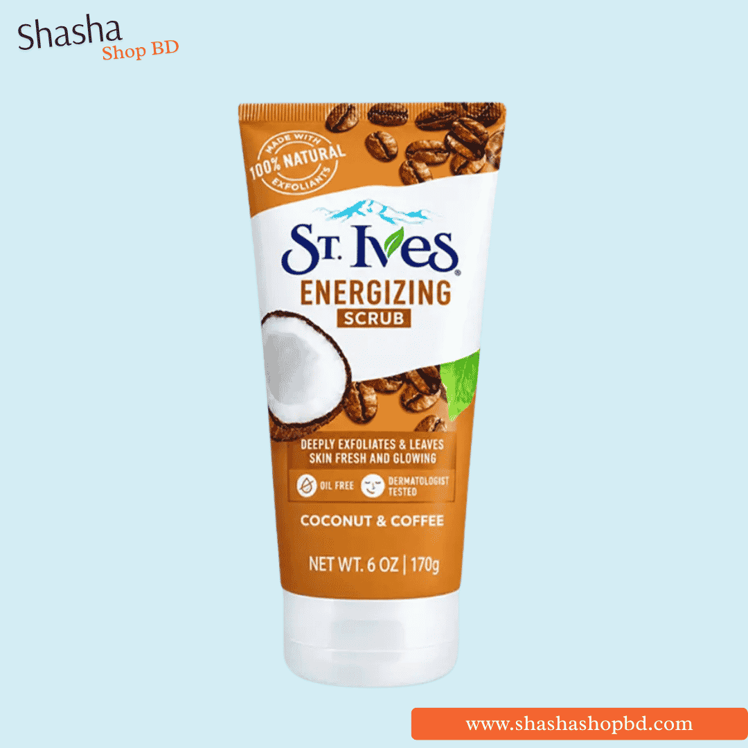 St. Ives Coconut & Coffee Face Scrub 170g | সেন্ট আইভস ফেস স্ক্রাব | Shasha Shop BD