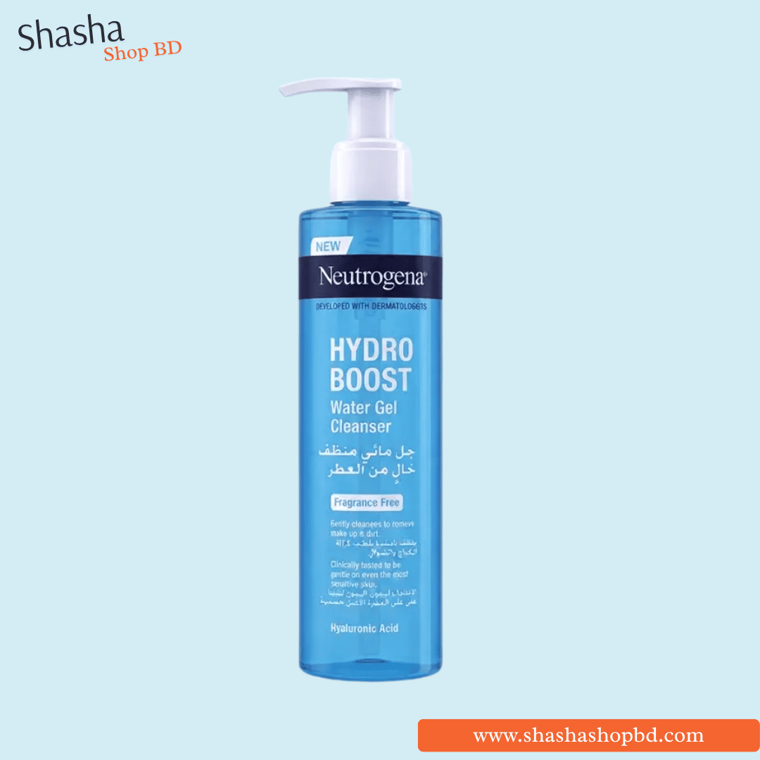 Neutrogena Hydro Boost Water Gel Cleanser 200ml | নিউট্রোজেনা হাইড্রো বুস্ট ক্লেনজার | Shasha Shop BD