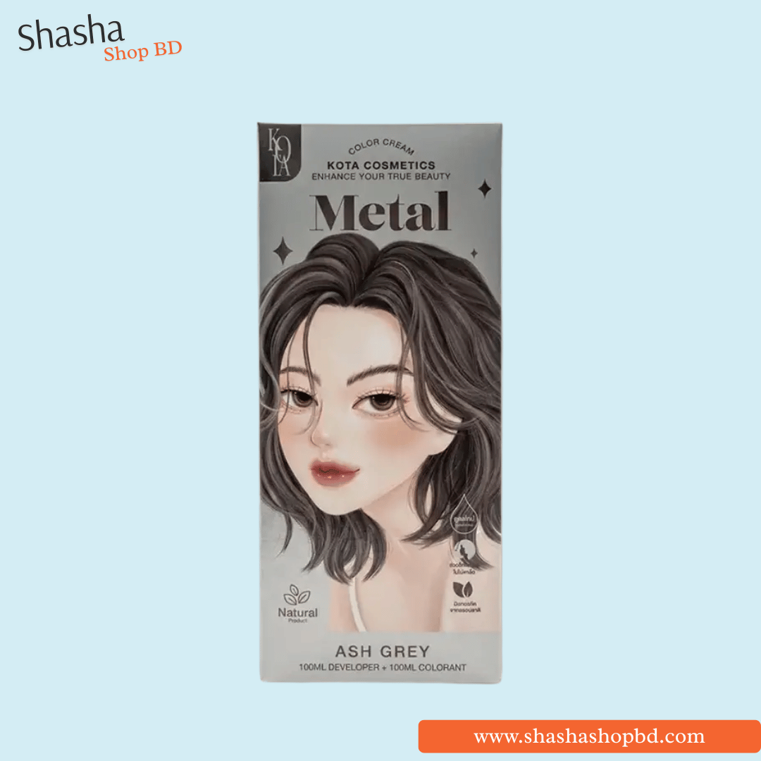 Kota Cosmetics Metal Ash Grey Hair Color | Shasha Shop BD