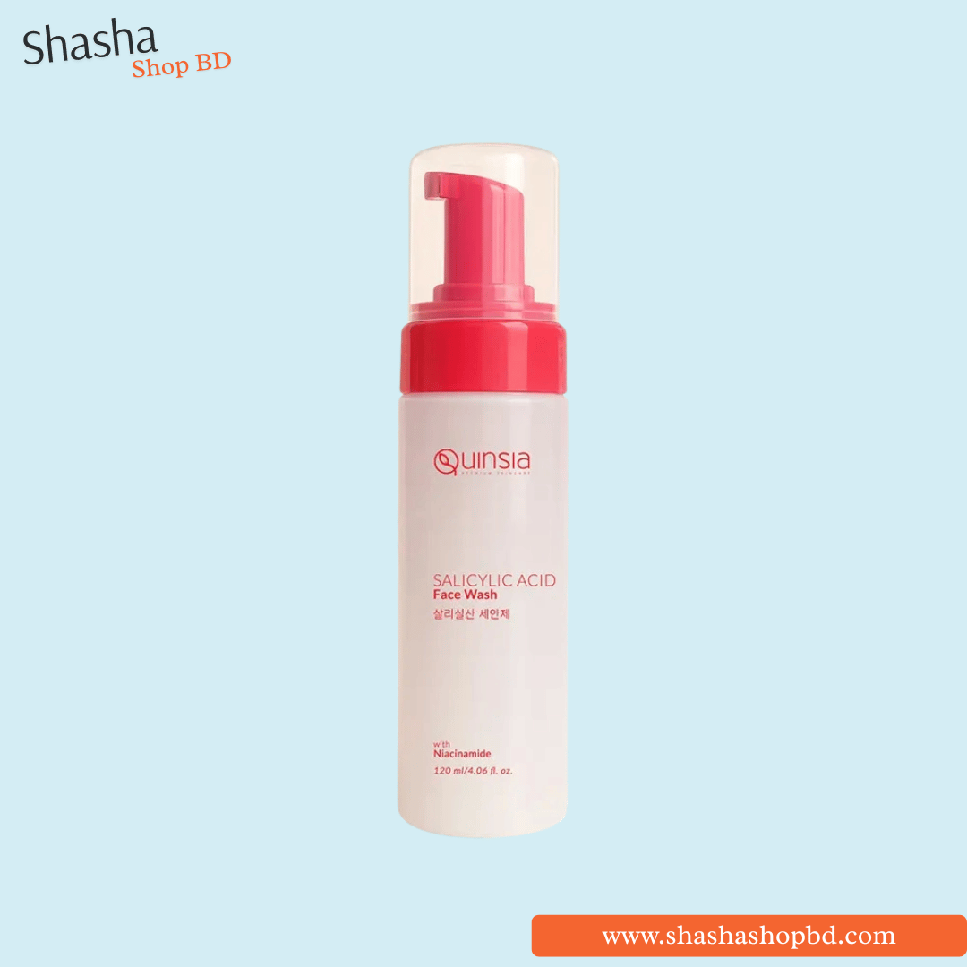 Quinsia Salicylic Acid Face Wash 120ml | কুইনসিয়া স্যালিসাইলিক অ্যাসিড ফেসওয়াশ | Shasha Shop BD