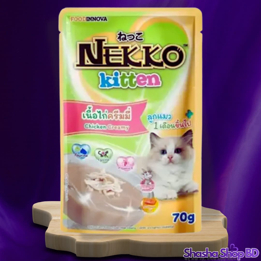 🐾 Nekko Kitten Chicken Creamy – 70g | Shasha Shop BD
