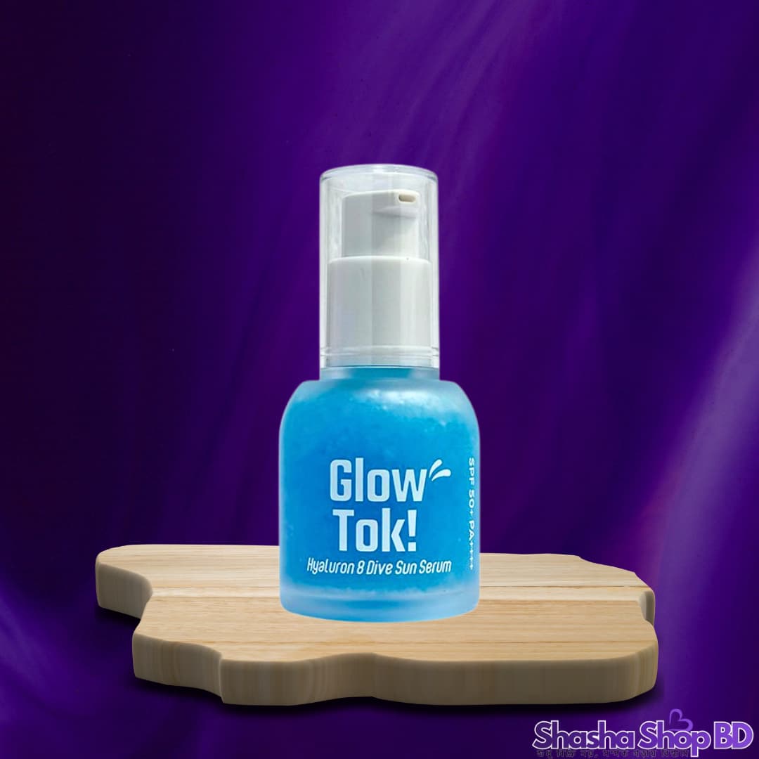 Dabo Glow Tok Hyaluron 8 Dive Sun Serum SPF 50+ PA++++ – 30ml (Sun Protection + Deep Hydration + Instant Glow – সব পাবেন এক সিরামেই!)