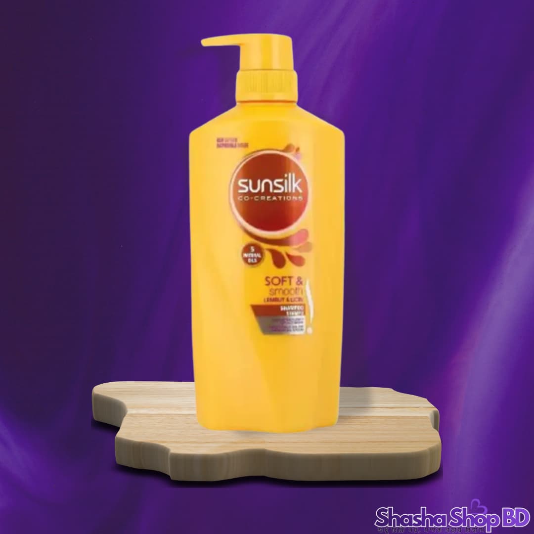 Sunsilk Soft & Smooth Shampoo – 625ml (With 5 Natural Oils – রুক্ষ চুলকে করুন রেশমি কোমল এবং পান দীর্ঘস্থায়ী আর্দ্রতা!)
