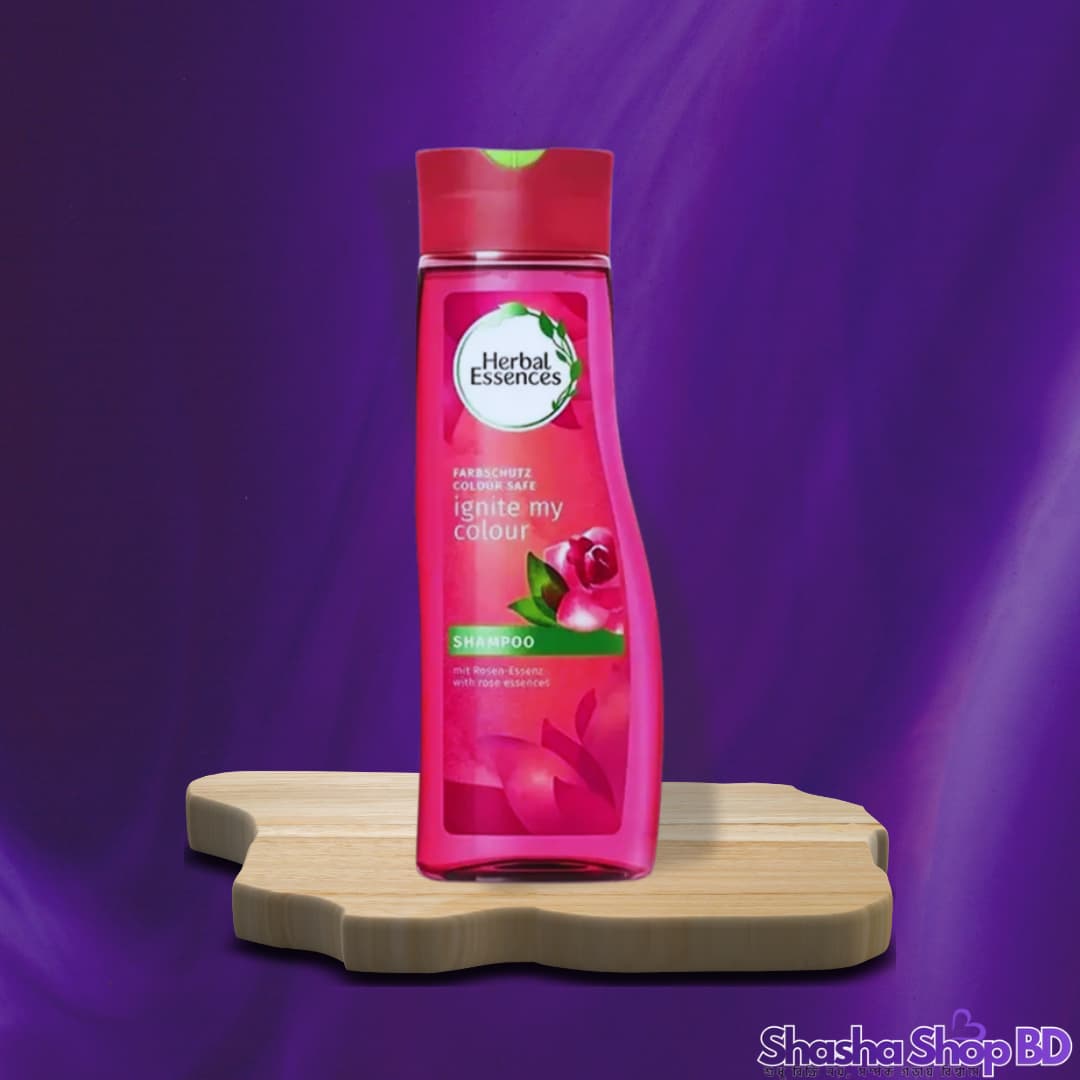 Herbal Essences Ignite My Colour Shampoo – 400ml (With Rose Essence – কালার করা চুলের উজ্জ্বলতা ধরে রাখতে এবং জাদুকরী সুগন্ধের এক অনন্য সমন্বয়!)
