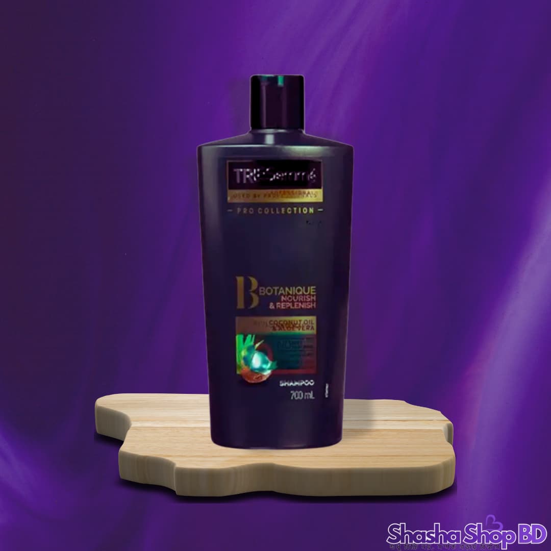 TRESemmé Botanique Nourish & Replenish Shampoo – 700ml (Coconut Oil & Aloe Vera – শুষ্ক ও প্রাণহীন চুলের জন্য সিলিকন-মুক্ত প্রাকৃতিক পুষ্টি!)