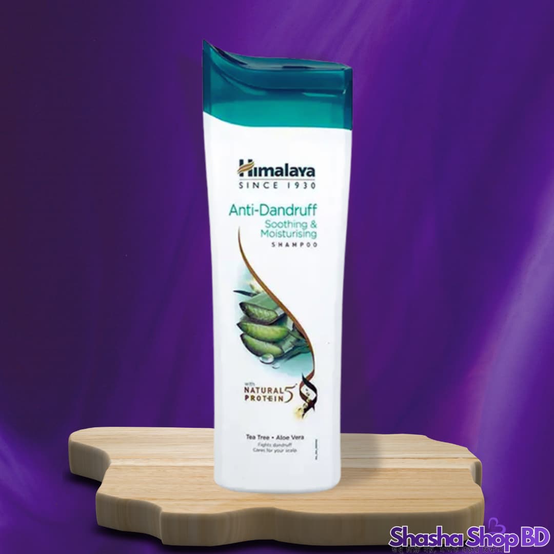 Himalaya Anti-Dandruff Soothing & Moisturising Shampoo – 400ml (Tea Tree & Aloe Vera with Natural 5 Protein – খুশকি দূর করুন এবং মাথার ত্বকে পান প্রশান্তিময় কোমলতা!)