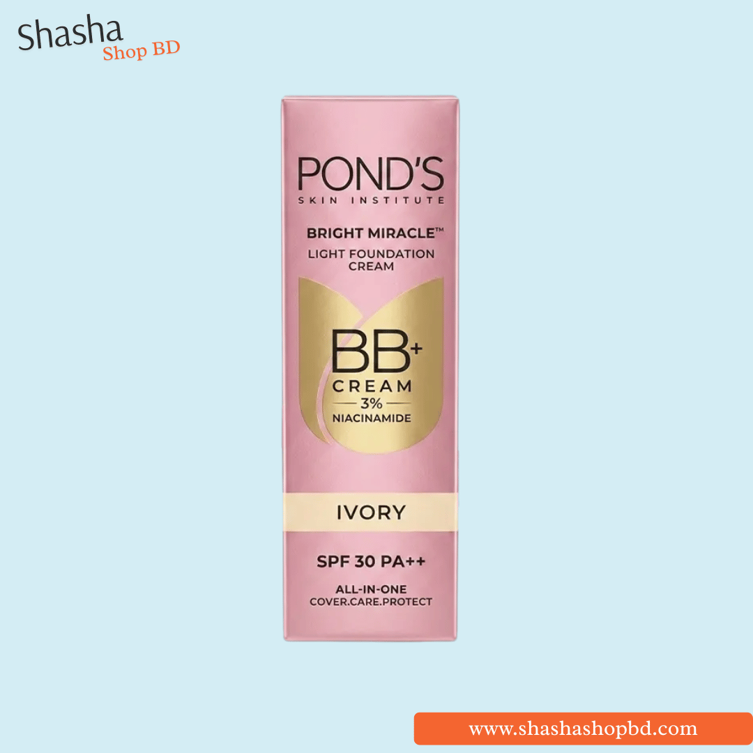 Pond's Bright Miracle BB+ Cream Ivory SPF 30 18g | পন্ডস বিবি ক্রিম | Shasha Shop BD