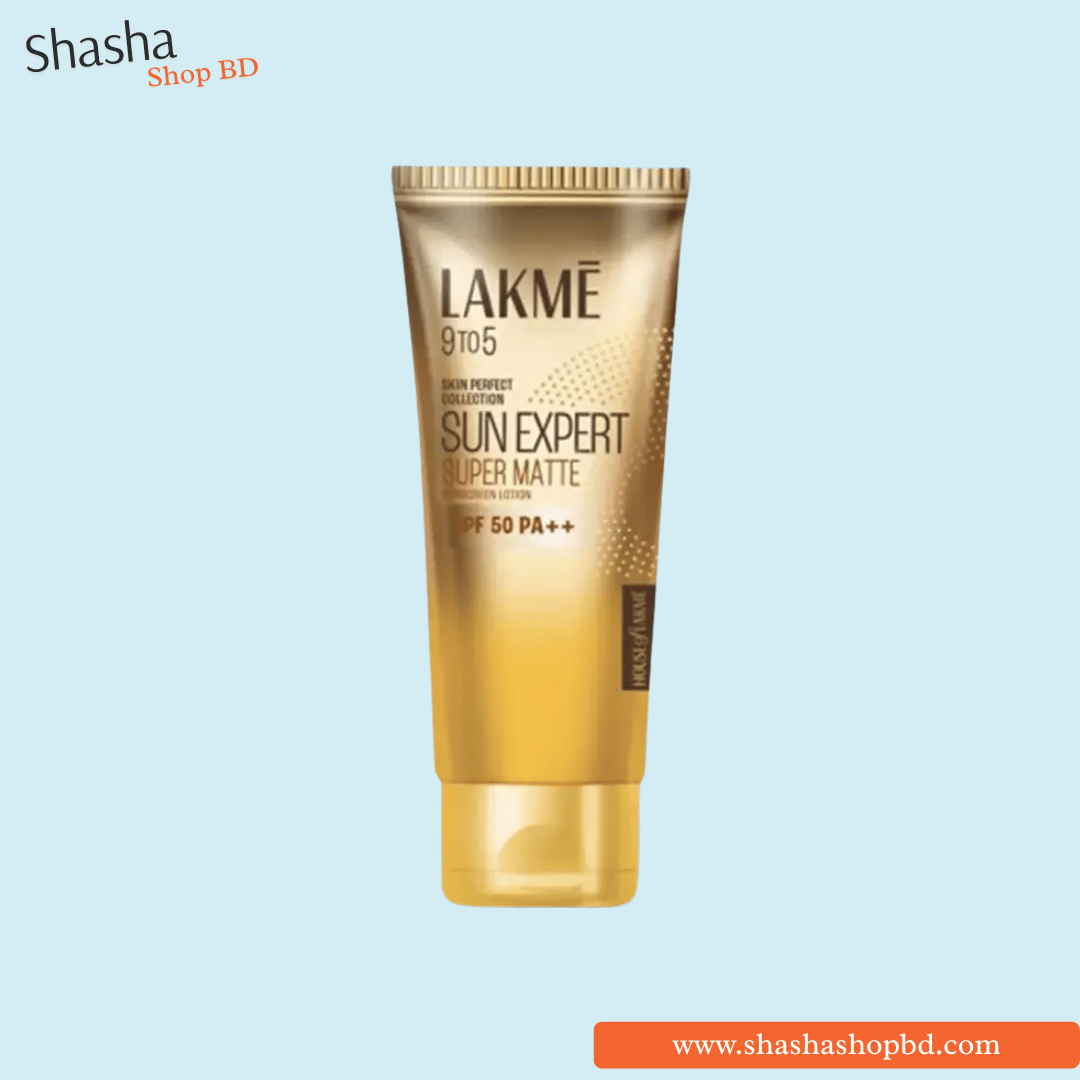 Lakme 9to5 Sun Expert Super Matte Sunscreen SPF 50 100ml | লাকমে সানস্ক্রিন | Shasha Shop BD