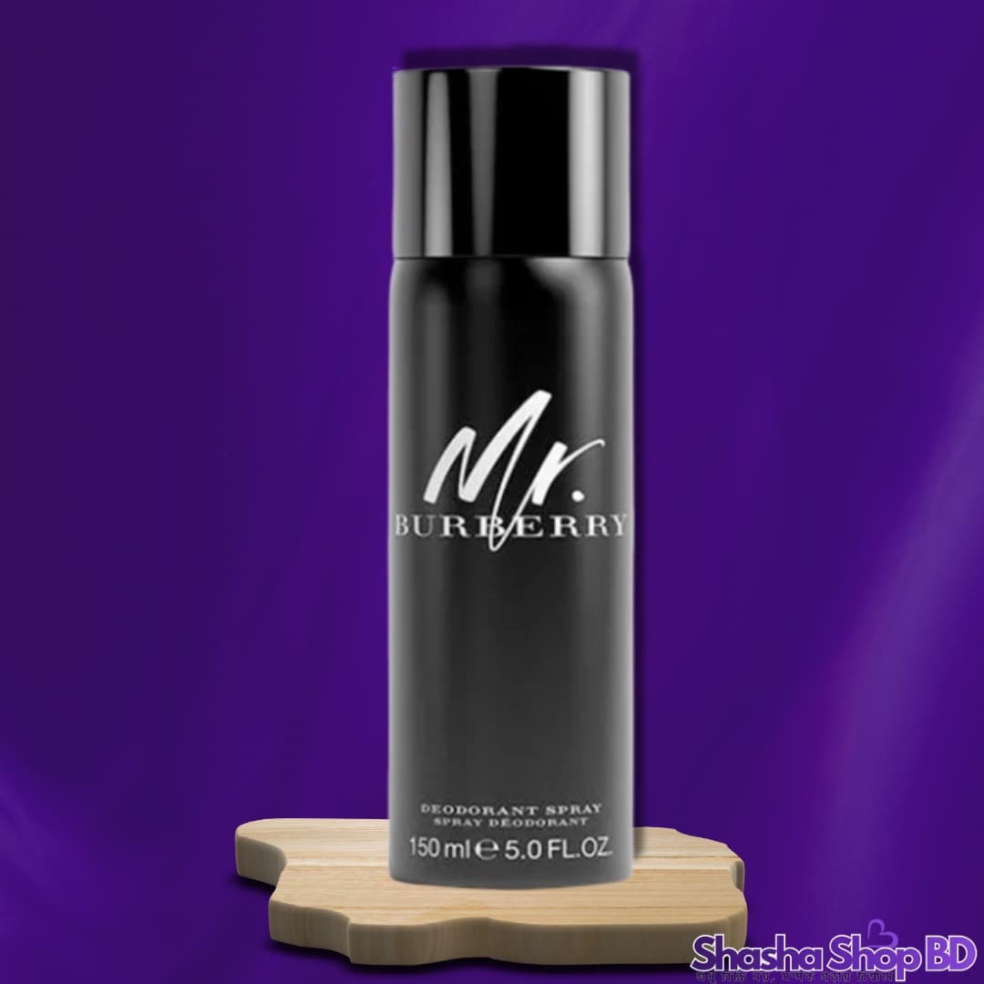 Mr. Burberry Deodorant Spray – 150ml (Sophisticated, Woody & Timeless – লন্ডনের আভিজাত্য আর আধুনিক পুরুষত্বের এক অনন্য মিশেল!)