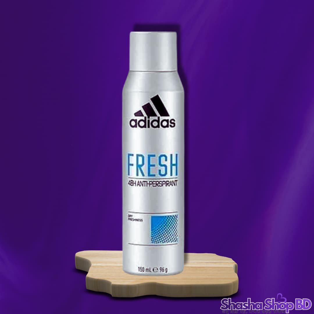 Adidas Fresh 48H Anti-Perspirant Body Spray – 150ml (Instant Cool & Dry Freshness – সারাদিনের কর্মব্যস্ততা আর খেলাধুলায় পান সতেজতার পূর্ণ নিশ্চয়তা!)