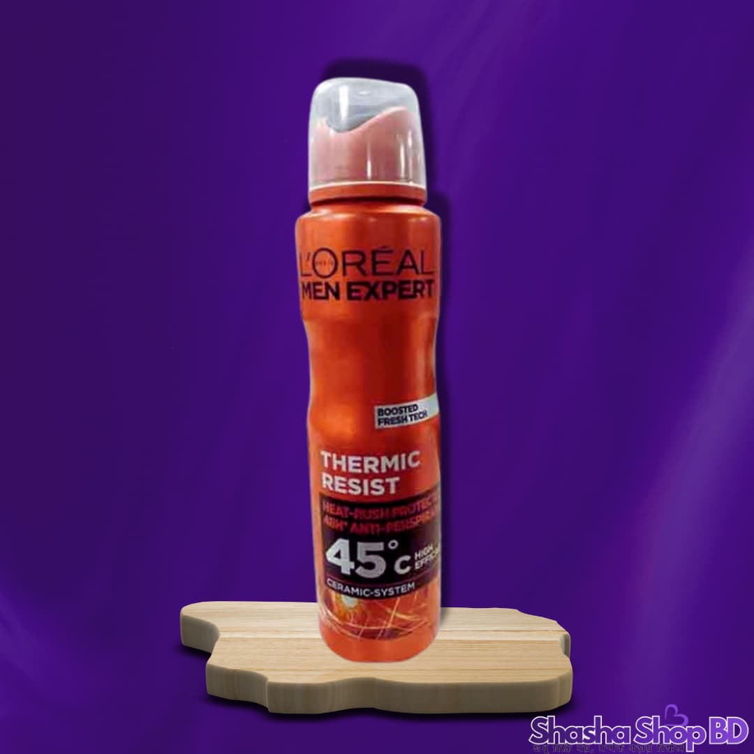 L'Oréal Paris Men Expert Thermic Resist Deodorant – 150ml (Heat-Rush Protection – প্রচণ্ড গরমেও আপনাকে রাখবে সতেজ এবং ঘামমুক্ত!)