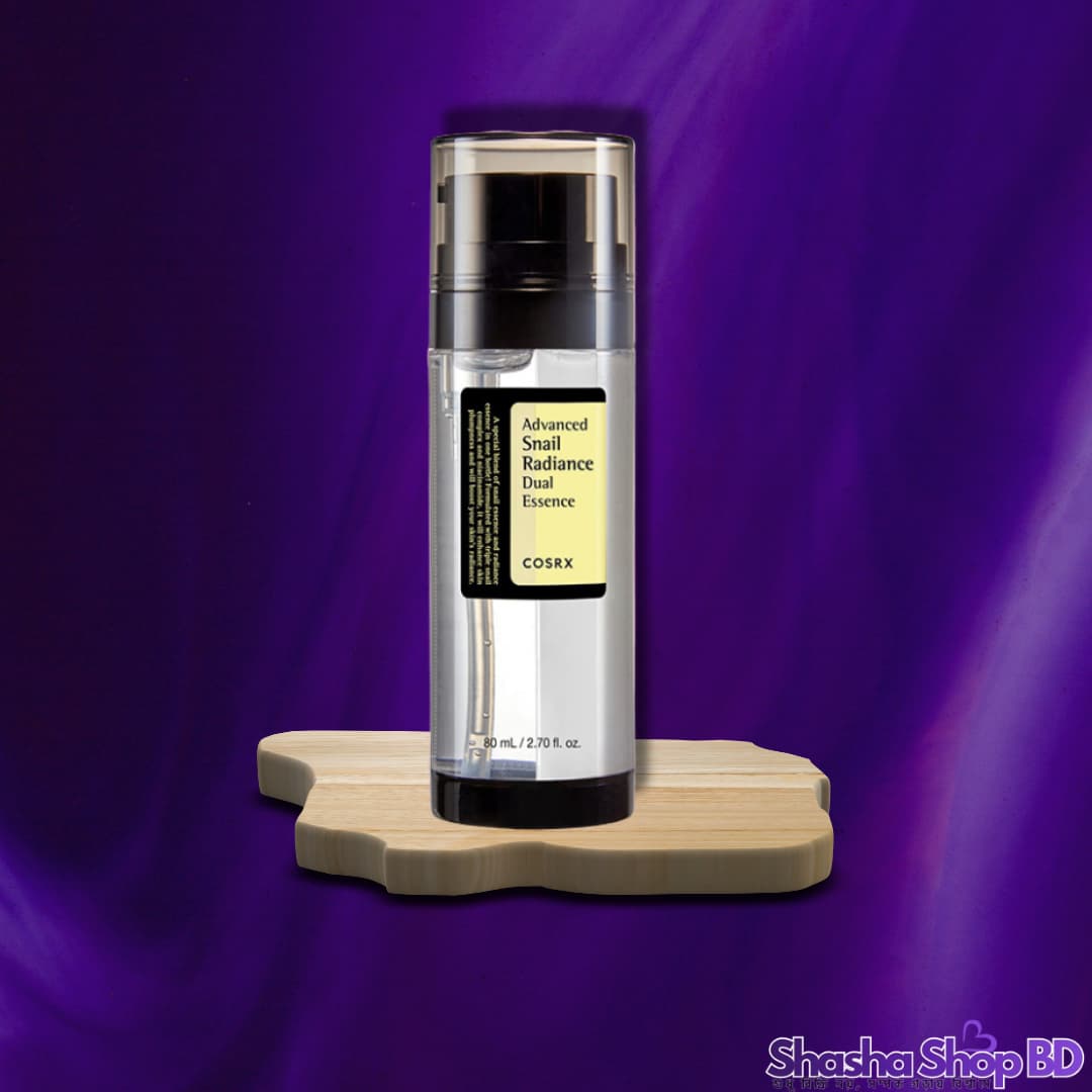 COSRX Advanced Snail Radiance Dual Essence (80ml) (Snail Mucin + Niacinamide Dual Formula – একই সাথে রিপেয়ার এবং সুপার ব্রাইটেনিং গ্লো!)