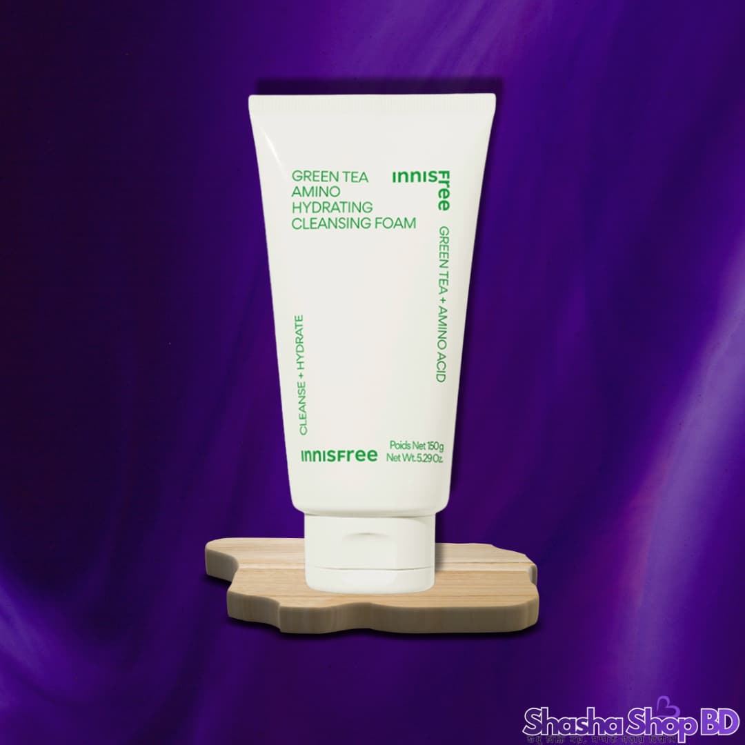 Innisfree Green Tea Amino Hydrating Cleansing Foam (150g) (Deep Hydration & Amino Acid Care – ত্বক পরিষ্কার করুন আর্দ্রতা না হারিয়েই!)