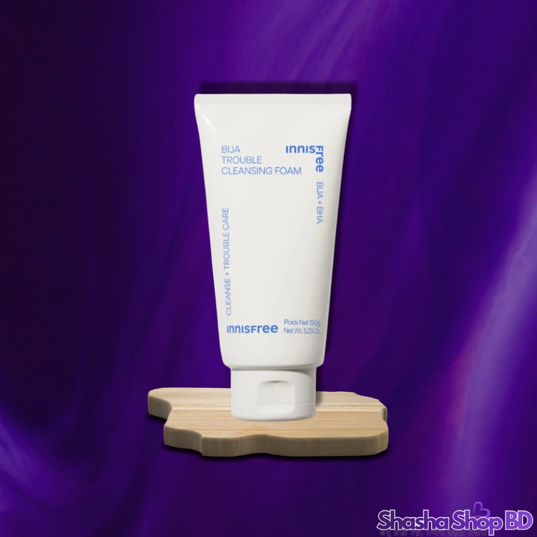 Innisfree Bija Trouble Cleansing Foam (150g) (Acne Warrior & Gentle Care – বিজা ফলের ঔষধি গুণে পান ব্রণমুক্ত ও দাগহীন নিখুঁত ত্বক!)