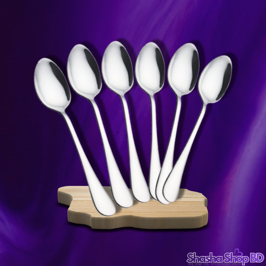 🍴 RE Stainless Steel Table Spoon Set - 6 Pcs (Model: 44878) (Elegant Dining Essentials – আপনার ডাইনিং টেবিলে যোগ করুন আভিজাত্যের নতুন মাত্রা!)