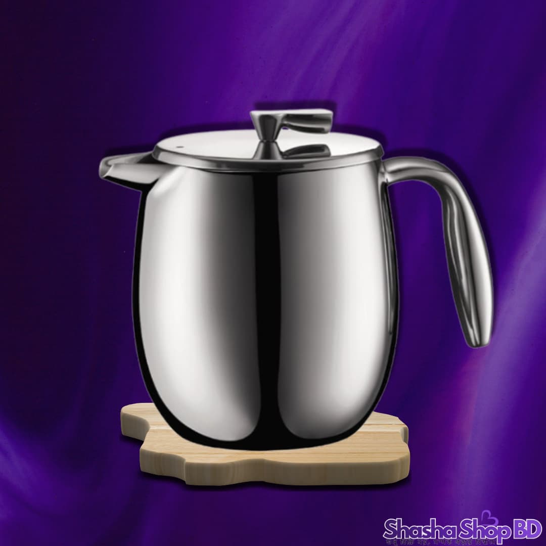 ☕ CC European Style H.Q Stainless Steel Coffee Pot - 1.5L (Modern Elegance & Superior Quality – আপনার কফি পানের অভিজ্ঞতাকে করুন আরও রাজকীয়!)